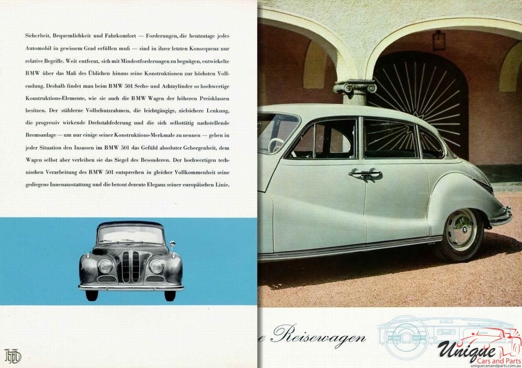 1957 BMW 501 Brochure Page 2